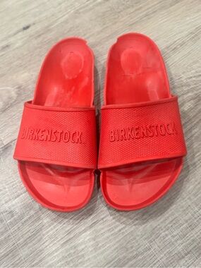 Birkenstock Barbados EVA Slide Sandals Red Waterproof Men’s US 10 EU 43